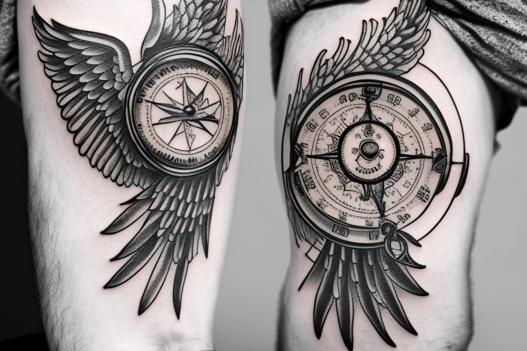40 Watercolor Compass Tattoo Designs For Men  Cool Ideas