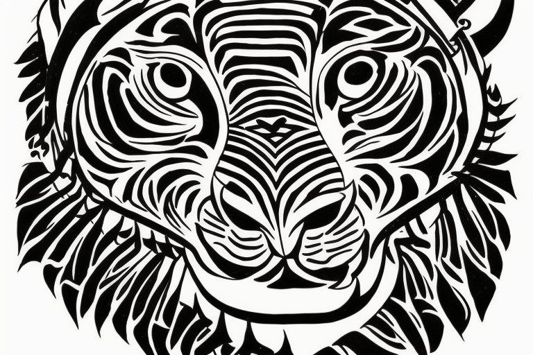 Bali tiger tattoo idea