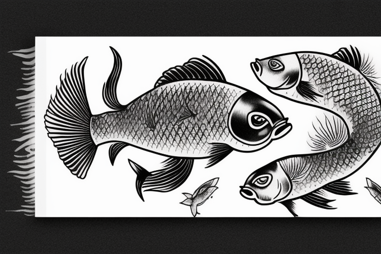 Japanese fish carp swim tattoo idea