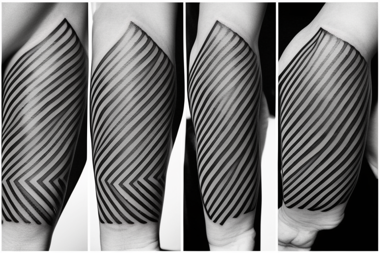 abstract geometric simple tattoo idea