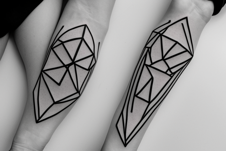 abstract geometric simple minimal tattoo idea