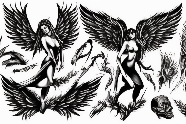 95 Awesome Angel Tattoos For Arm