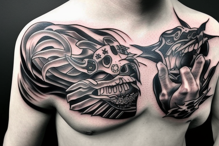 Discover 61+ demon chest tattoo latest - in.cdgdbentre