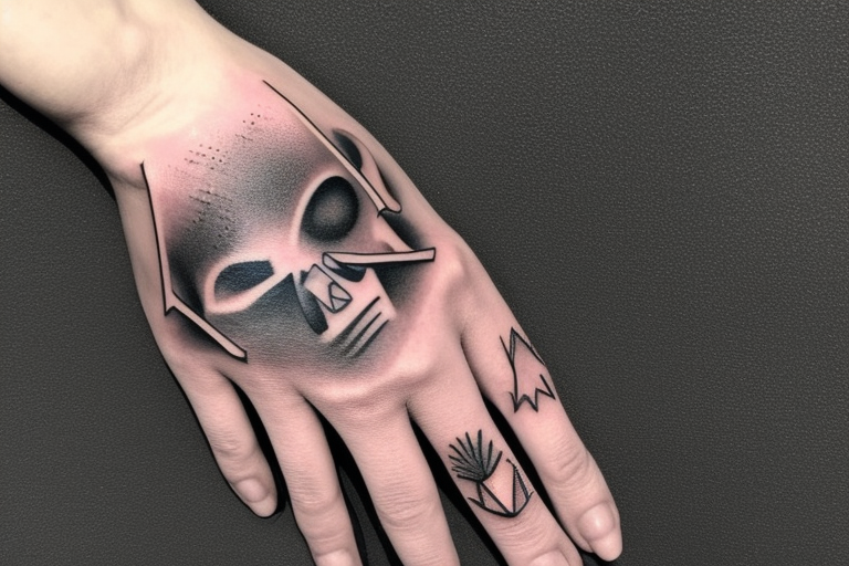 hand without skin tattoo idea