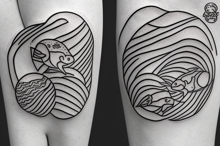two lost souls swimming in a fishball tattoo idea