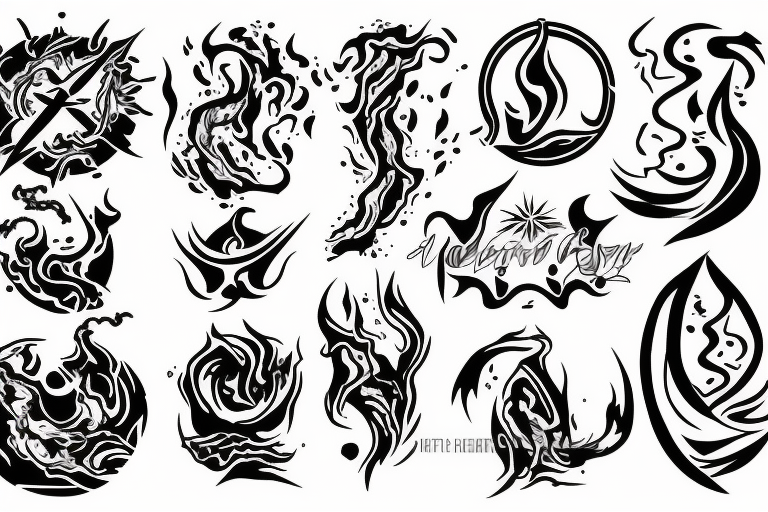 Simple fire tattoo Black and White Stock Photos  Images  Alamy