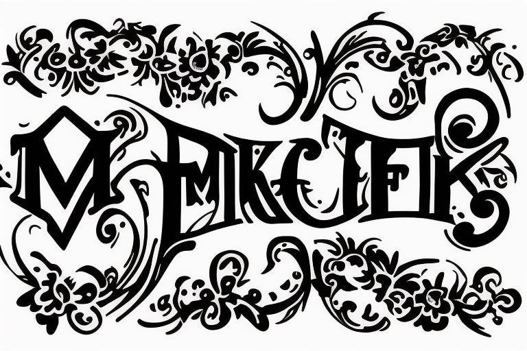 the letters MCRF tattoo idea