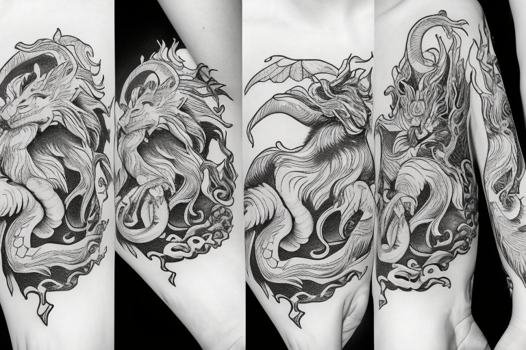 falkor the luck dragon the never ending story tattoo idea