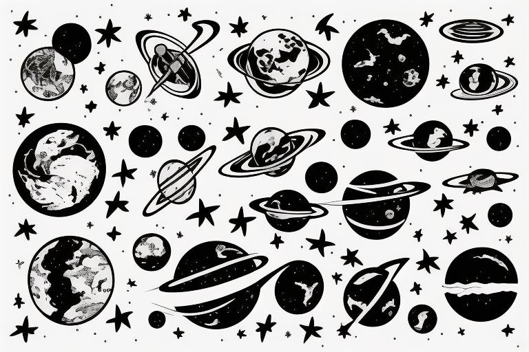 35 Colorful Space Tattoo Ideas  Universe Tattoo Designs 2022