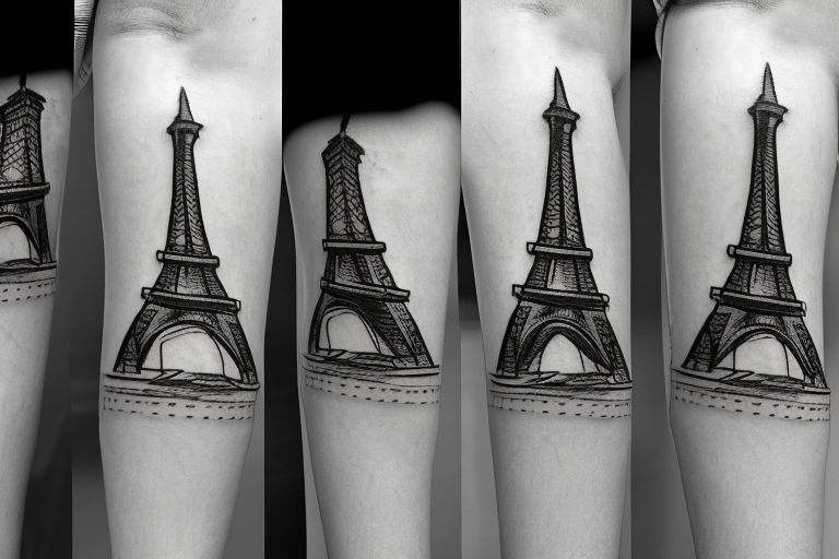 Buy Paris Eiffel Tower Temporary Fake Tattoo Sticker set of 2 Online in  India  Etsy