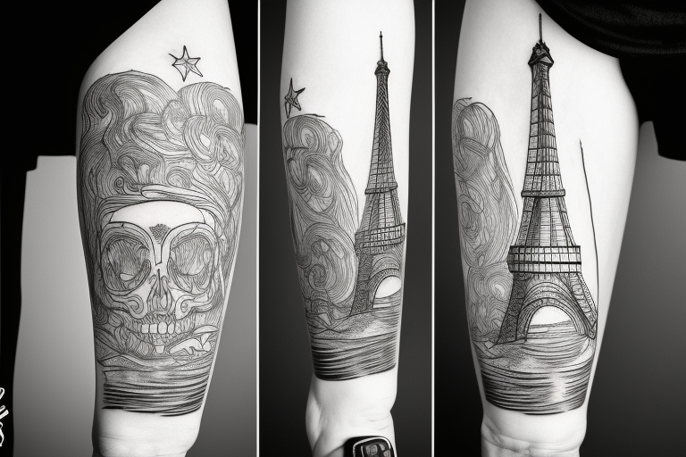 cycling and Eiffel tower tattoo idea