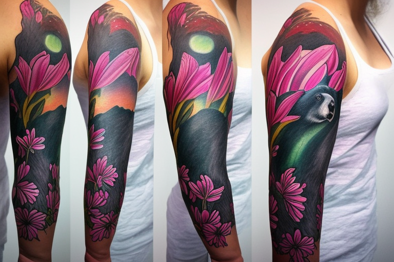 Tattoo uploaded by Jessica  Alaska Inspired with mountains and Northern  Lights  Tattoodo