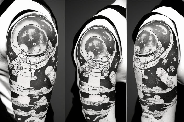 earth space tattoo