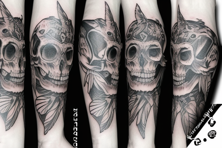 owl skull tattoos