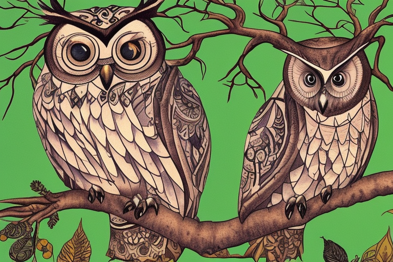 Description:
The tattoo design transports you into a mystical and enchanting forest, where magic and wonder come to life.

Foreground:
At the forefront of the design, a majestic and wise owl perches on a branch. Its eyes, filled with ancient wisdom, gaze out with a mysterious intensity. The owl represents intuition, knowledge, and the connection between the mortal and spiritual realms.

Background:
Behind the owl, the forest comes alive with vibrant colors and fantastical elements. Towering trees with twisting branches stretch toward the sky, creating an otherworldly atmosphere. The leaves of the trees can be portrayed in various hues, ranging from deep greens to vibrant oranges and purples, showcasing the magic of the forest.

Creatures of the Forest:
Within the depths of the forest, whimsical creatures can be incorporated into the design. A playful fox darting through the underbrush, a graceful deer gracefully navigating through the trees, or a mischievous fairy flitting between the foliage. These creatures symbolize the harmony between humans and nature, and the fantastical elements of the enchanted forest.

Magical Elements:
To enhance the sense of magic, incorporate subtle touches of enchantment throughout the design. Glowing fireflies can illuminate the scene, casting a soft and ethereal glow. Delicate swirls and patterns can be intertwined within the branches, representing the flow of energy and the unseen forces of the forest.

Color Palette:
For this design, a combination of vibrant and muted colors can be used. The forest can be depicted in rich and earthy tones, with pops of vibrant colors for the animals and magical elements. Hints of gold or silver can be added to enhance the mystical atmosphere.

Style:
The style of the tattoo design can incorporate a blend of realism and whimsical elements. The animals and natural elements can be rendered with realistic details, while the magical and fantastical elements can be portrayed with softer, more whimsical strokes, creating a visual contrast that adds depth and intrigue tattoo idea