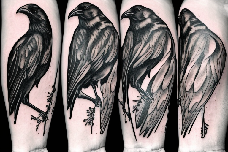 raven bird tattoo