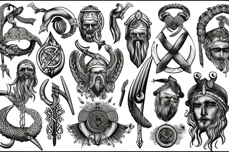 viking tattoo flash