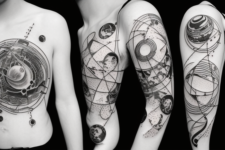 planets tattoo sleeve