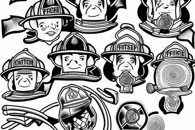 firefighter with family tattoo idea