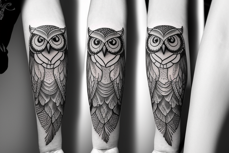 owl tattoos arm