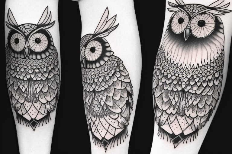 owl tattoos arm