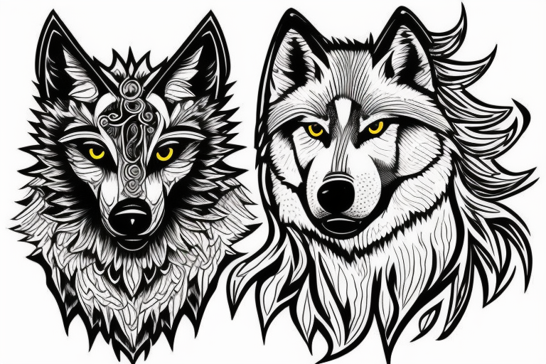 wolf on a rock --v 5 tattoo idea