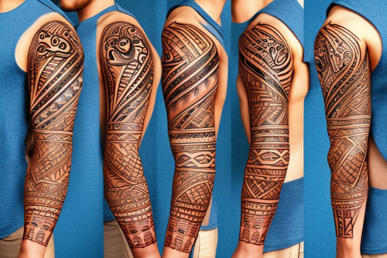 warrior sleeve tattoo idea
