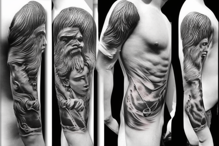 greek mythology tattoos sleeves