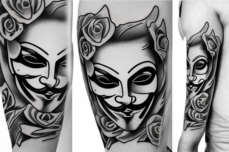 anonymous mask tattoo meaning