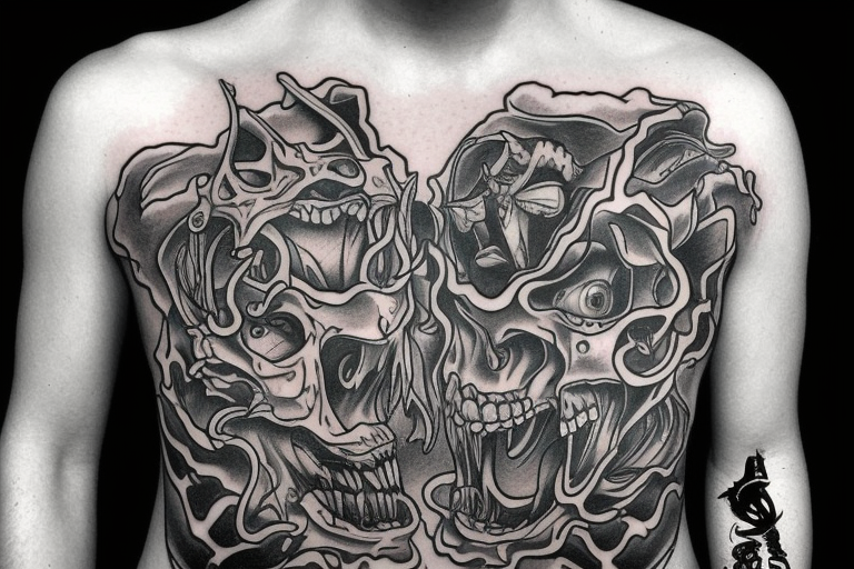 skulls and demons tattoos designs