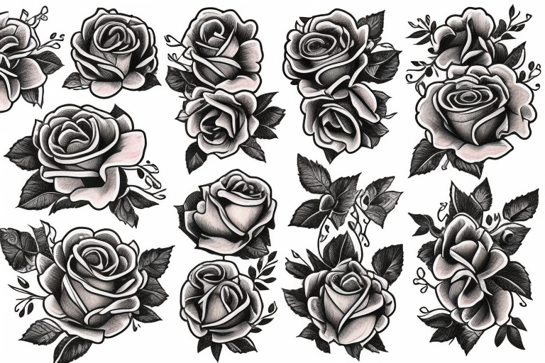 vintage rose tattoo designs