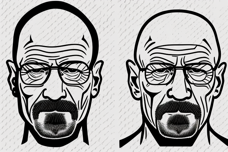 handsome realistic face of walter white tattoo idea