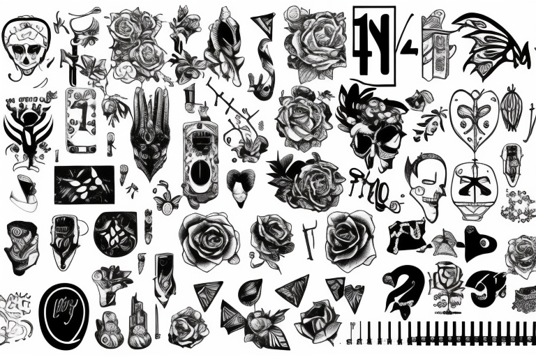 number tattoos designs