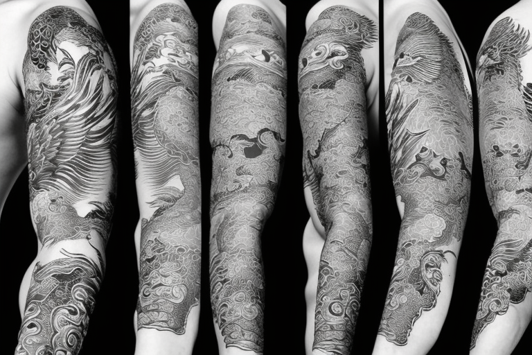 dragon tattoo wrapped around forearm