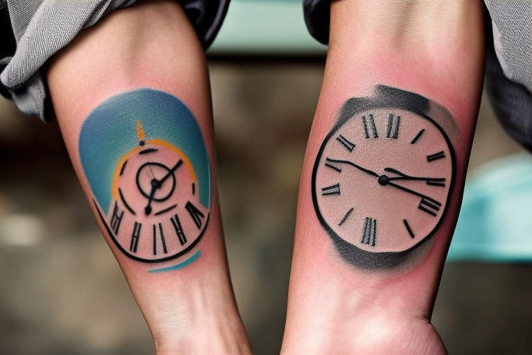 simple clock tattoo