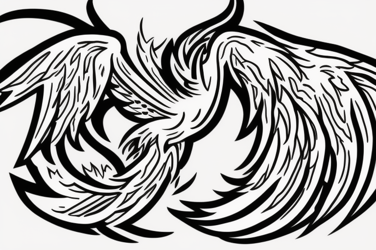 Draw me a phoenix in profile tattoo idea