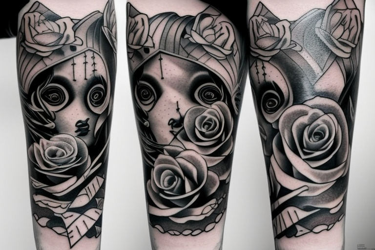 ROSE KATANA RIGHT ARM tattoo idea