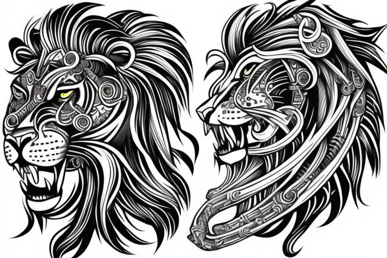 lion god tattoo idea