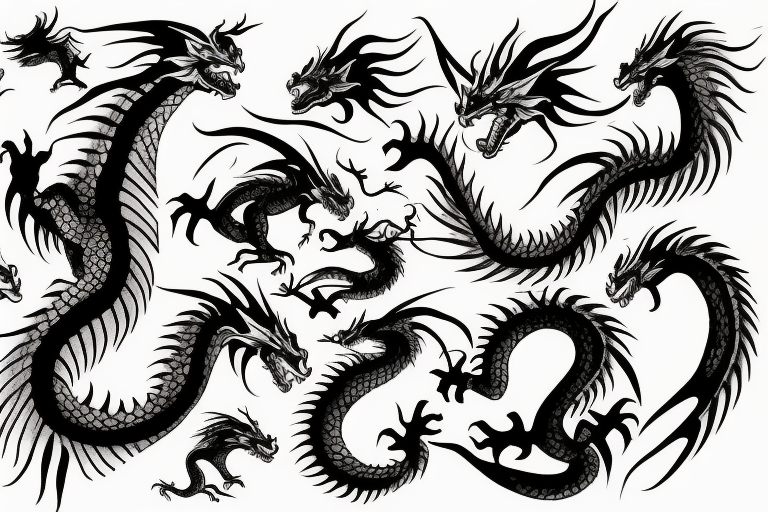 dragon rising tattoo idea