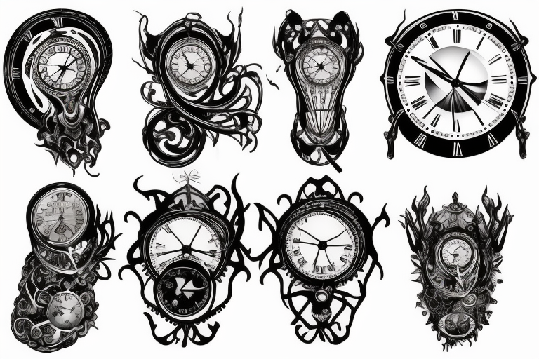 clock tattoo idea