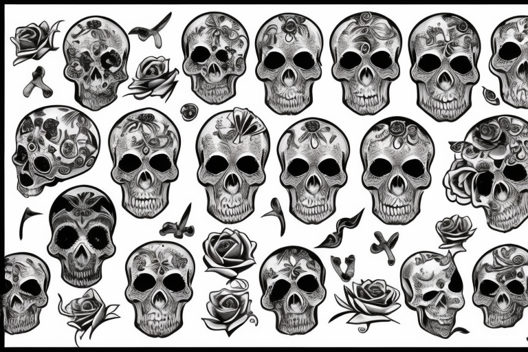 Skull tattoo idea