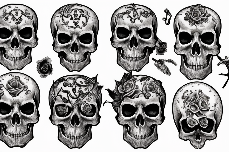 Death,skull,life tattoo idea