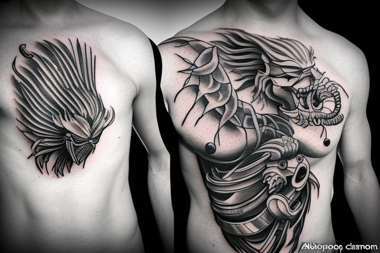 tribal warrior chest tattoos