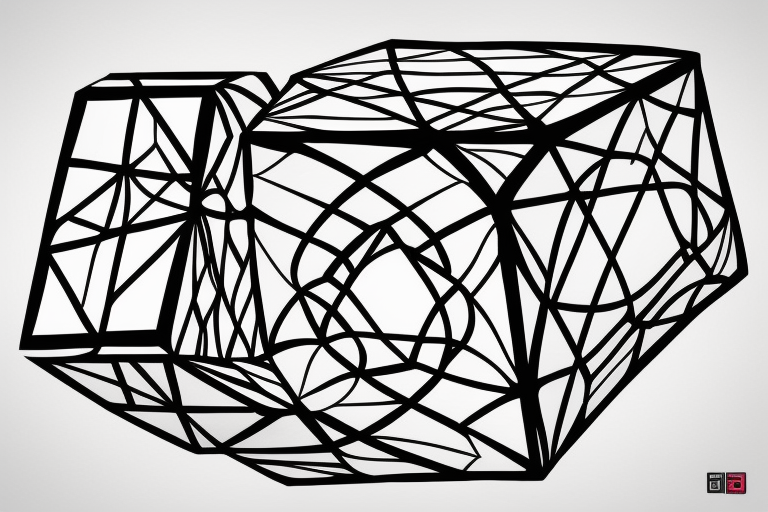 Cube within a cube tattoo idea