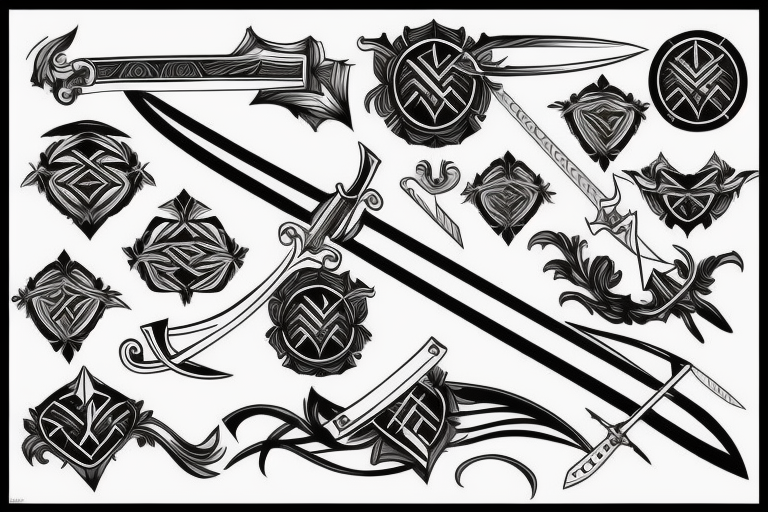 sword (single ) tattoo idea