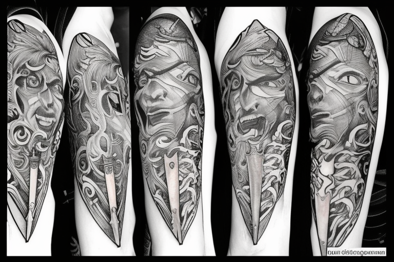 sword (single) tattoo idea