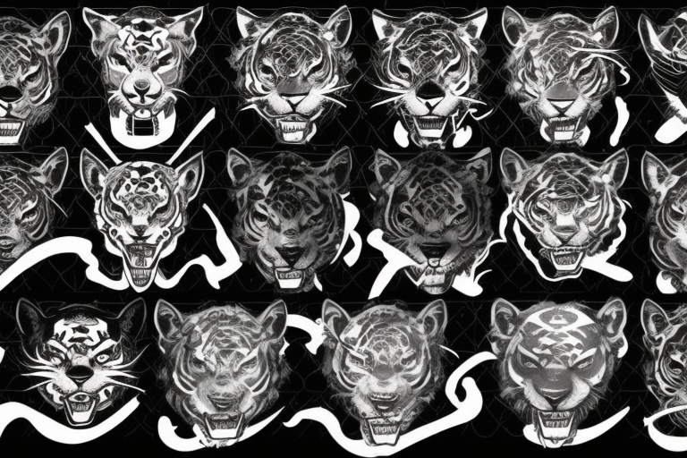 tiger katana tattoo idea