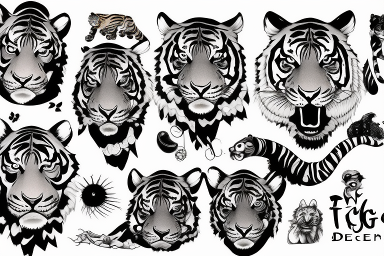 tiger girl tattoo idea