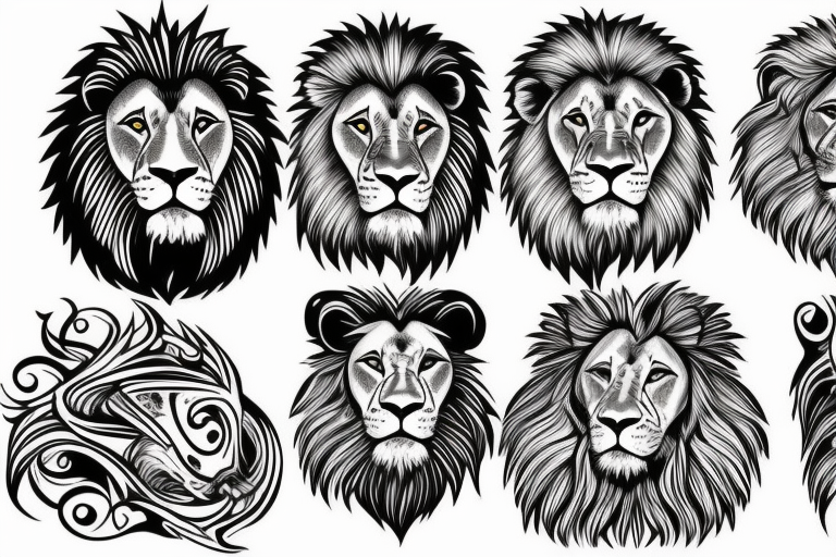 lion magic tattoo idea