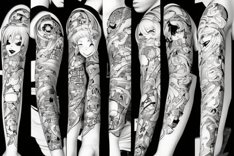 anime panel sleeve tattoo｜TikTok Search